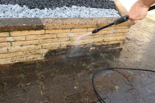 Retaining Wall Power Washing in Windsor